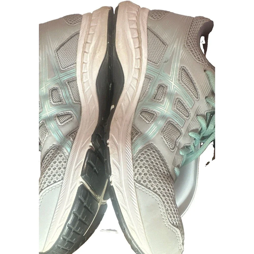 ASICS Gel Contend Everida Comfort Women’s 9.5 Gray Mint Running Shoes 1012A234